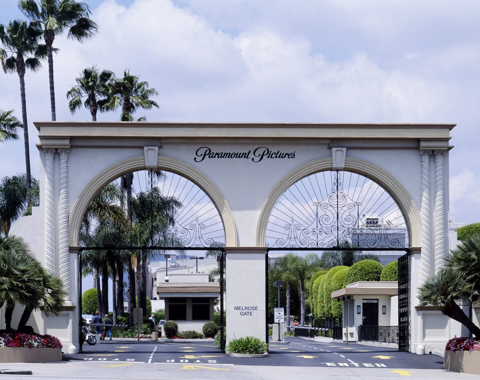 The Paramount Pictures entrance gate in Hollywood